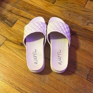 White platform sandals